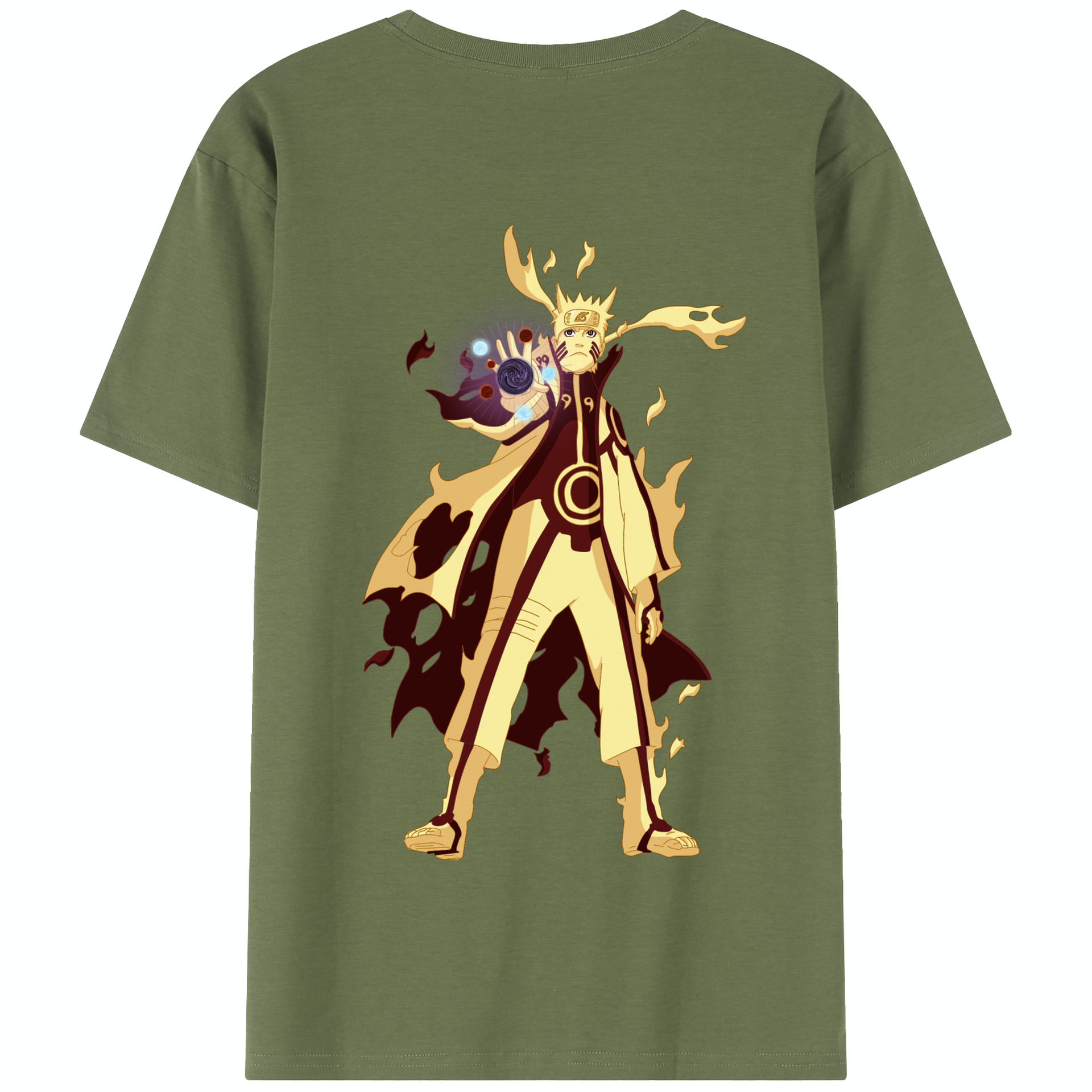 （画像用） NARUTO -ナルト- うずまき ナルト Uzumaki Naruto 綿100％半袖Tシャツ（背面プリント）